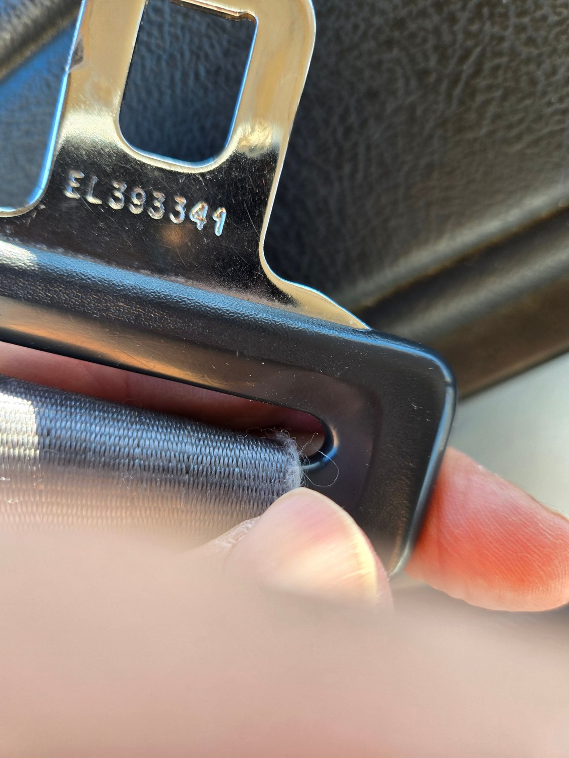 Original 1996 XJ seat belt male end