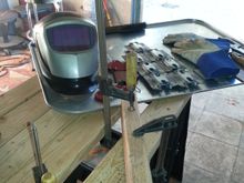 unistrut and flat bar for risers