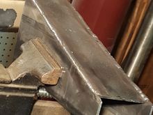 Burning in the bumper. This was my first welding/ fabrication project. As you will see I was hooked and didn't stop at just a bumper.