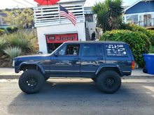 New paint, dark baltic blue, it has dark violet, black course metal flake and small shiny metal flake.