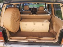 Also, this what my cargo area looks like right now. Eventually, I would absolutely love to get a tan full size spare cargo cover! But thats probably a couple hundred dollars and another few years of my life looking 🤣