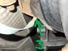 Bell housing bolt closest to exhaust pipe