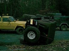 parking on the yellow wagoneer