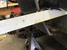 Marking the cut for the front fender.