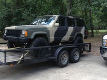 Loaded up going to the deer lease. Lucky jeep.