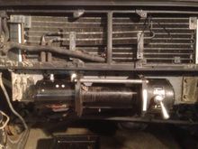 I bolted the winch on just to get an idea of how far it'd stick out.