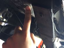 This is a poor picture but this is the pocket for the nut and I am pointing at where I drilled my pilot hole.