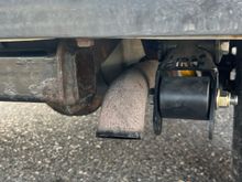 new problem is that the shackle bolt hits the exhaust tip. working on a solution to this. 