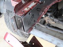 angle brace tacked in to keep everything from moving during fabrication