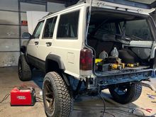 Dragged the welder out