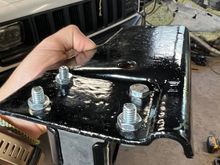 I had to cut one of the bolts short to clear the bottom of the transmission 