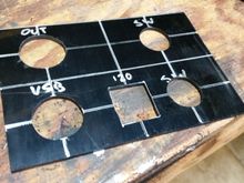 I measured out the locations for every piece.