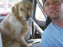 Barley and Me about to go wheelin!