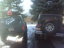 Next to my mommies jeep