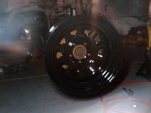 Since the jeep came with a 3 inch lift (yet to install) thought id throw some wheels on it!