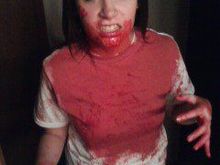 my halloween costume haha i was a zombie :|