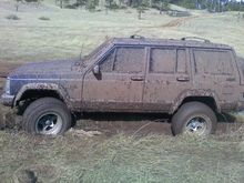 High centered...which led to being stuck and broke...=[