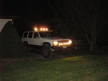 One roof lite out, heck plan a full roof change to 5 silverstars high beams. Nothin but black earth and melted ashphalt in my wake, lolololol