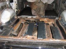 Now lets build a deck. Same 16ga, under the frames lips, overlaps, weld seams top and underneath.