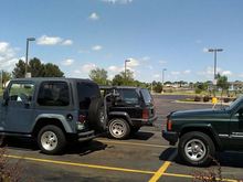 We went to Walgreen's and came out to two other Jeeps parked near me. We travel in packs. :)