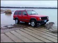 Jeep in Big Marine Lake 2