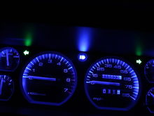 Blue LED dash lights