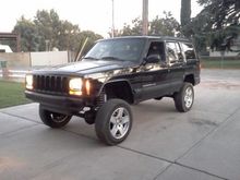 Finished 4.5 Rough Country lift new 2.0 shocks way better this there old ones DATE FINISHED 11,29,1999 HAVE BRAND NEW 15,10 WIDES WITH 4 INCH BACKSPACE WILL BE ON TOMORROW IF TIRE SHOPS OPEN GOIN TO DO 31's to show on trails an some hardcore ruts it will get down for a everyday driver being stock soo will have the posi rear thin bumpers rock sliders soon hopefully bye xmas