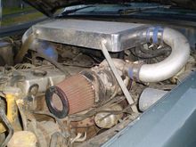 P5100048 Big Turbo   intercooler   4.2 Nissan = good go power for $1500