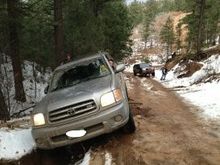 again high centered, what an adventure getting this beast out... but what a blast!!