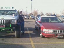Cadi VS. Jeep-a-lac. Haha