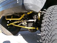 hd tie rod and drag link, RE 1660 track bar, teraflex 9550 steering stabilizer