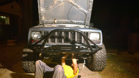 finally 10pm its on.  Stupid front tow package for rving was in the way