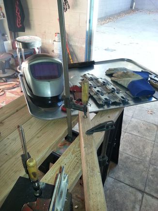 unistrut and flat bar for risers
