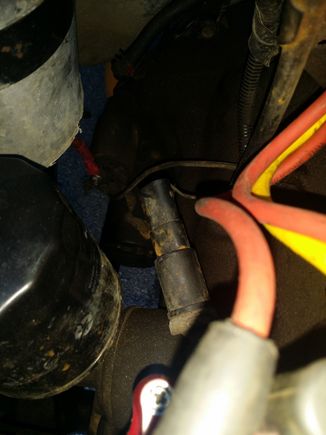 Battery hot to starter.