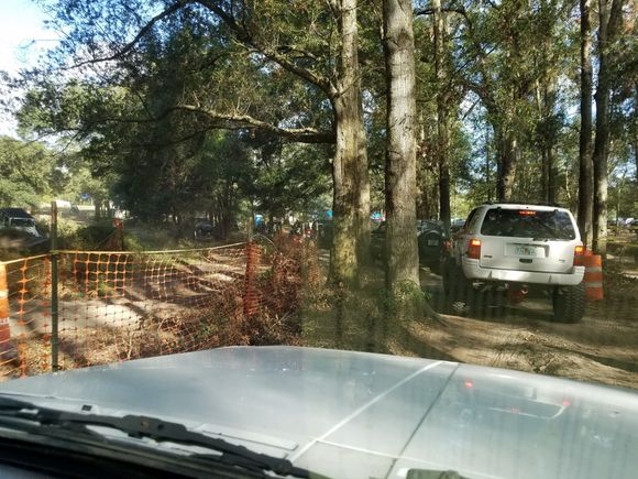 Stock course on Sunday. MUCH less traffic the second day. We were behind this really nice v8 ZJ the entire time our fist time out.