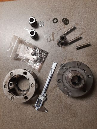 Here's all the parts laid out. Everything seemed unanimous is size and shape. The housing was even stamped the same. 