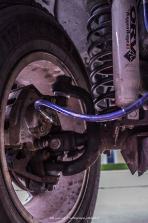 With the Stainless braided lines, Synergy Ball Joints, New timken Hub Bearing Assy, Spicer U joints and ORV shocks installed