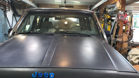 After doing the passenger side, time to start on the cross bars. Doing this design allowed me to place the front and rear bars exactly where I want them. Far enough up and back that it’s not in my line of sight and doesn’t impede windshield servicing.