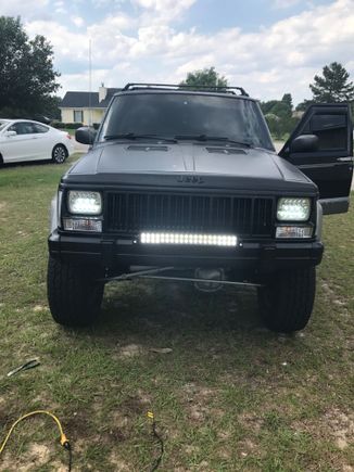 Installed a led light bar to the factory fog light location