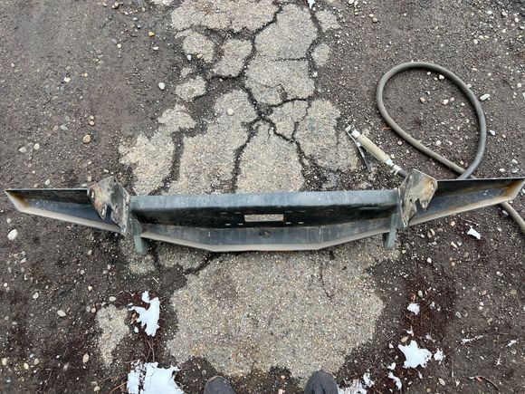 Sandblasting the inside of my old steel bumper 
