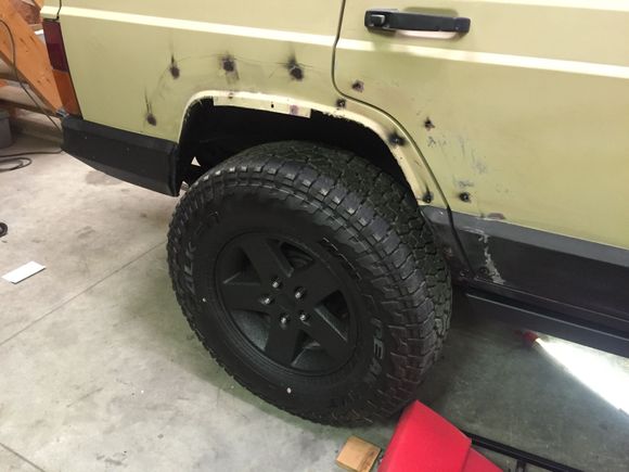 I removed my fenders and started filling the holes.