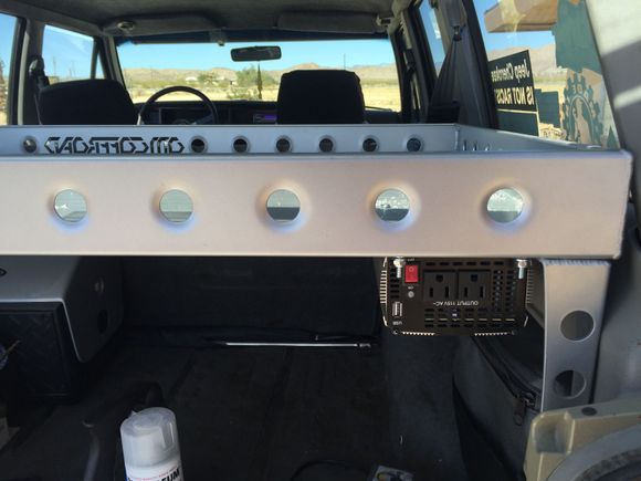 Mounting a power inverter underweight the OMC Offroad Storage rack