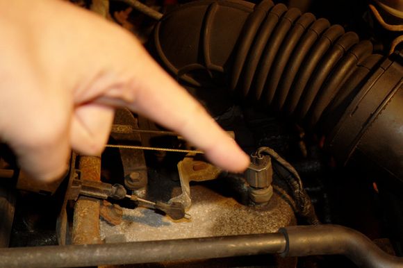 Air Intake Temperature Sensor Location, 1999 Cherokee Classic 4.0L.