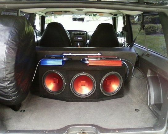 Custom box I built to house 3 10" subs