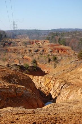 Heavy erosion on top.