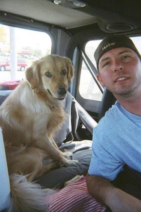 Barley and Me about to go wheelin!