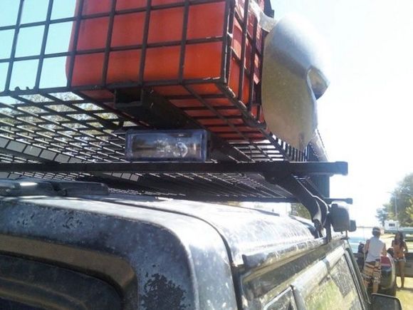 rear H.I.D. simulate lights (100watts) and the back half of my custom made rack