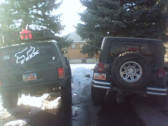 Next to my mommies jeep