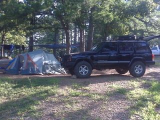 This picture was taken during Labor Day 08. This is camp set up at Clayton Lake, Oklahoma.