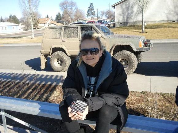 She is the owner of the jeep...my wife also. She would put me and the jeep in that order also